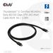 Club3D Kabel Thunderbolt 5, 80/120Gbps, Certifikovaný kabel, 1x 4K540Hz, 2x8K240Hz, PD 240W, 1m CAC-2501