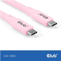 Club3D Kabel USB-C 4.0, 20Gbps, 4K60Hz, PD 240W, 2m, růžová CAC-3002