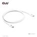 Club3D Kabel USB4 Typ-C, 80Gbps, Certifikovaný kabel, 4K540Hz, 8K240Hz, 16K60Hz, PD 240W, 1.2m, bílá CAC-1572