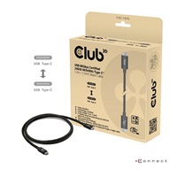 Club3D Kabel USB4 v2 Typ-C, 80Gbps, Certifikovaný kabel, 4K540Hz, 8K240Hz, 16K60Hz, PD 240W, 1,2m CAC-1570