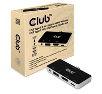 Club3D Multiport USB-C 3.1 na 3x HDMI 2.0b + 1 USB 2.0 + USB-C charge (100W) + audio jack female CSV-1591