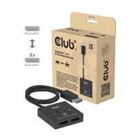 Club3D Switch, DP na 2x DP Oboustranný 2v1, 8K60Hz, 0,5m CSV-1009