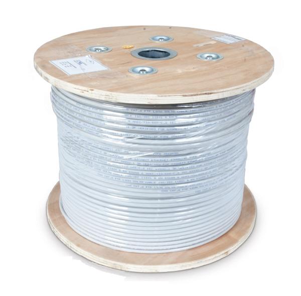 CNS kabel U/FTP, Cat6, drát, LSOH, Eca, cievka 305m - šedá CNS-SLDF6L-305-GR