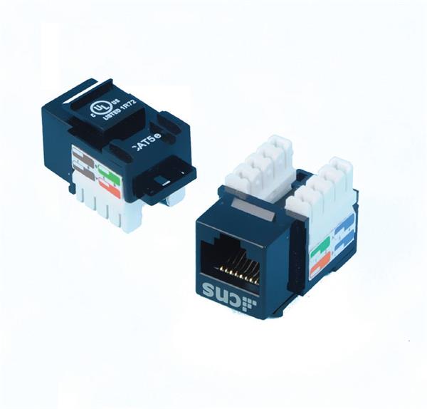 CNS keystone Cat6, UTP, kolmá svork., typ 110, čierny
