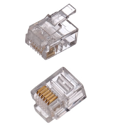 CNS konektor RJ12-6p6c plochý kábel, lanko, (100ks) PL2766