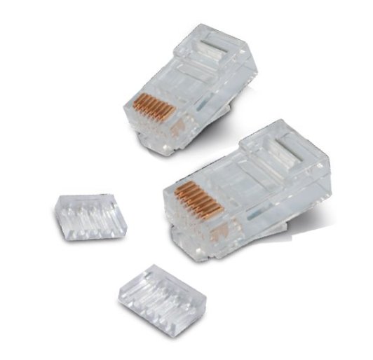 CNS netienený konektor UTP RJ45-8p8c,50µ" Au, lanko,skladaný,Cat5e, (100ks) P8-039-5