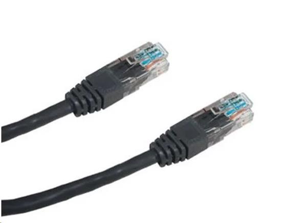 CNS Patch kábel Cat5E, UTP, 0,25m, čierny