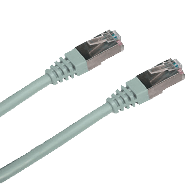 CNS patch kábel Cat6A, S-STP, LSOH - 10m , šedý PK-SSTP6A-100-GR