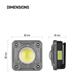 COB LED nabíjací pracovný reflektor P4543, 1200 lm, 2000 mAh 8592920129500