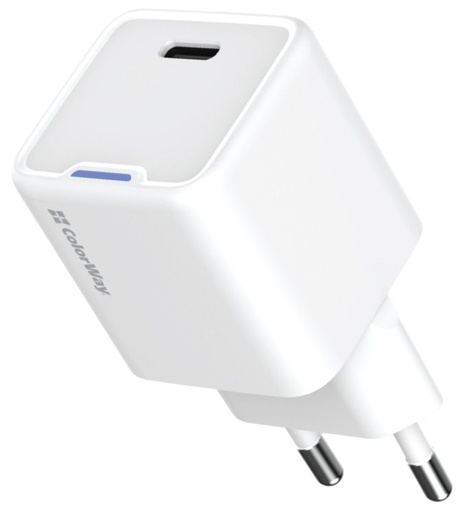 COLORWAY 1x USB-C/ síťová nabíječka/ GaN/ PD/ PPS/ 30W/ Bílá CW-CHS054PD-WT