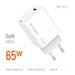 COLORWAY 1x USB-C / síťová nabíječka/ GaN/ PD/ PPS/ 65W/ Bílá CW-CHS049PD-WT