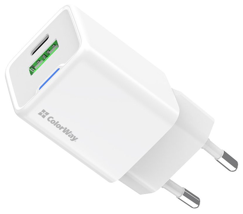 COLORWAY 1x USB-C/ síťová nabíječka/ GaN/ PD/ PPS/ QC/ 30W/ Bílá CW-CHS053PD-WT