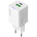 COLORWAY 1x USB-C/ síťová nabíječka/ GaN/ PD/ PPS/ QC/ 30W/ Včetně 100cm kabelu/ Bílá CW-CHS053PDC-WT