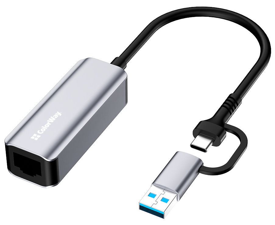 Colorway Adaptér USB-C nebo USB-A na RJ45/ 18cm CW-AD-CRG