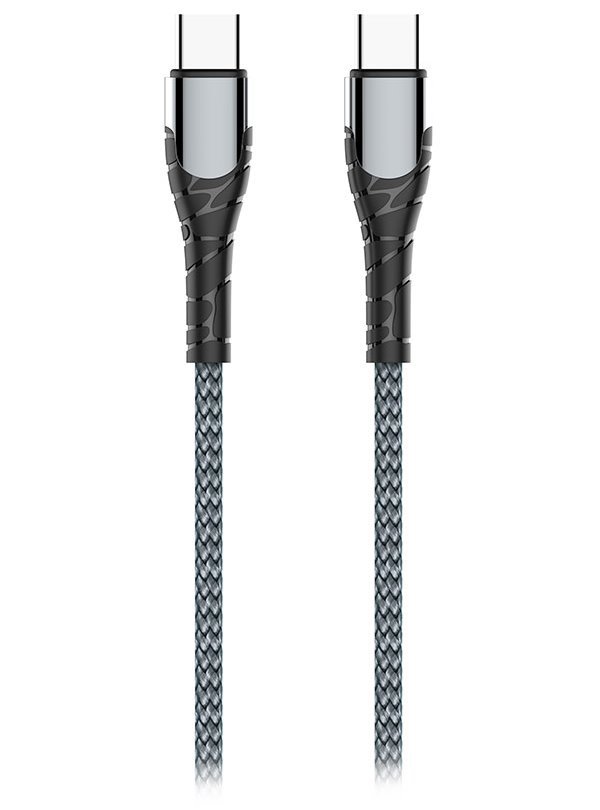 Colorway Datový Kabel Type-C - Type-C/ 3A/ Fast Charging 65W/ 1m/ Šedivý CW-CBPDCC040-GR