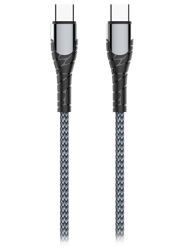 Colorway Datový Kabel Type-C - Type-C/ 3A/ Fast Charging 65W/ 2m/ Šedivý CW-CBPDCC039-GR