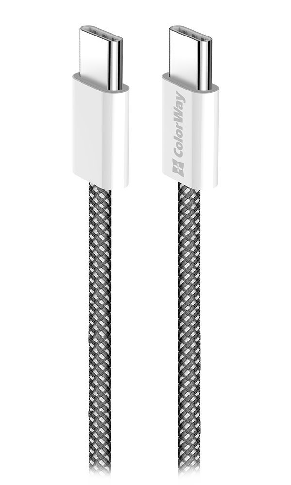 COLORWAY Datový Kabel USB-C/ USB-C/ 3A/ Fast Charging 60W/ 1m/ Černý CW-CBPDCC061-BK