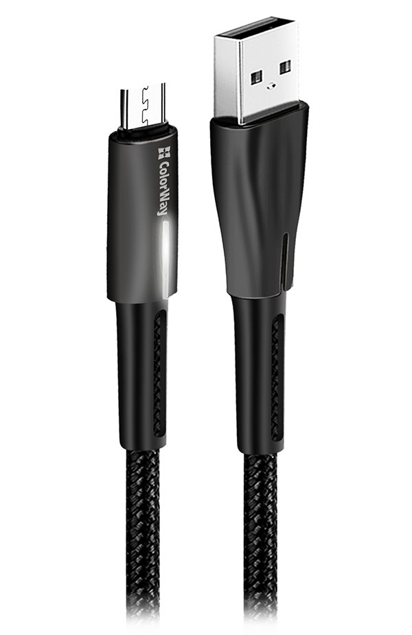 Colorway Datový Kabel Usb / Micro Usb/ 1m/ 2.4A/ Černý CW-CBUM035-BK
