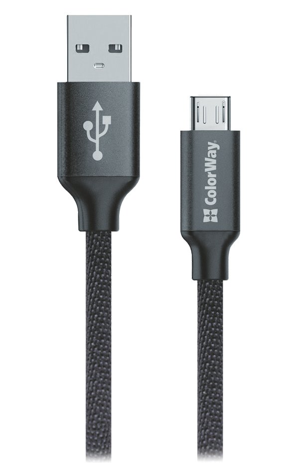 ColorWay Kábel USB MicroUSB 2.1A 1m CW-CBUM002-BK