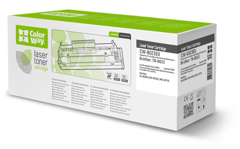 COLORWAY kompatibilní toner pro BROTHER TN-B023/ Černý/ 2 000 stran CW-B023EU
