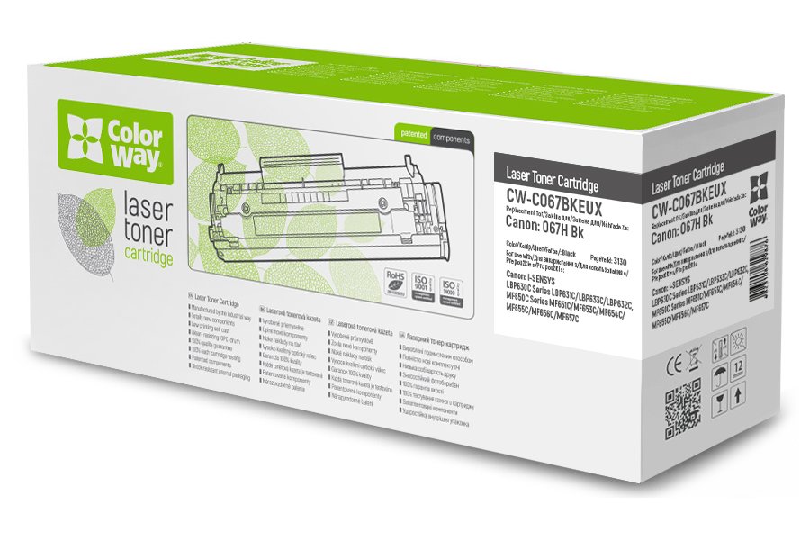 COLORWAY kompatibilní toner pro CANON CRG-067H/ 3130 stran / Černý CW-C067BKEUX