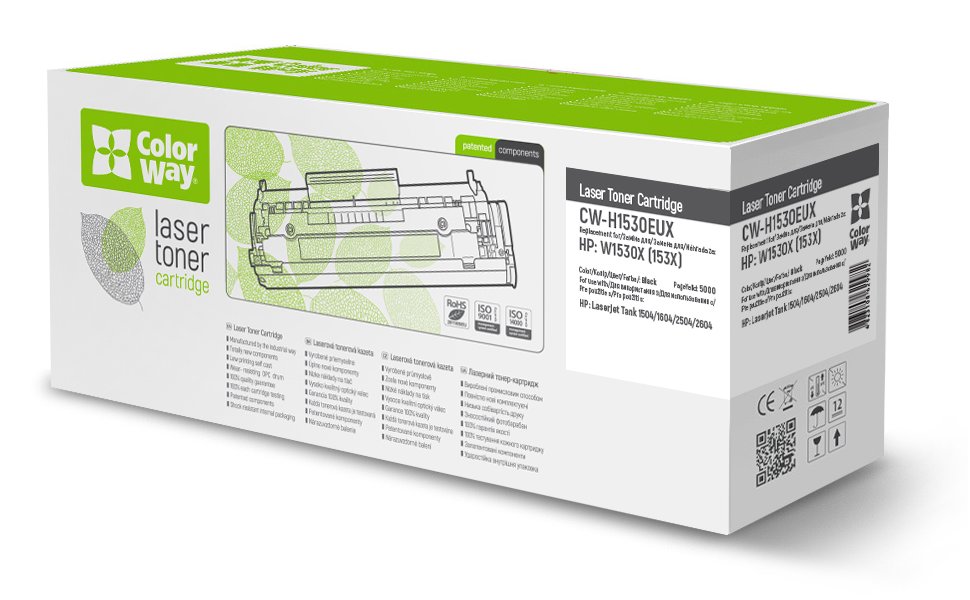 COLORWAY kompatibilní toner pro HP W1530X (153X)/ Černý/ 5 000 stran CW-H1530EUX