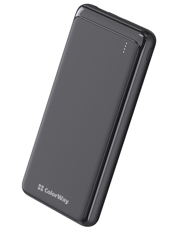 COLORWAY powerbanka/ 10 000mAh/ 2x USB/ USB-C/ Micro-USB/ Černá CW-PB100LPF2BK