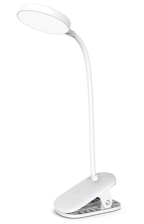Colorway stolní LED lampa / CW-DL02B-B/ Integrovaná baterie / Klip/ Bílá CW-DL10FCB-W
