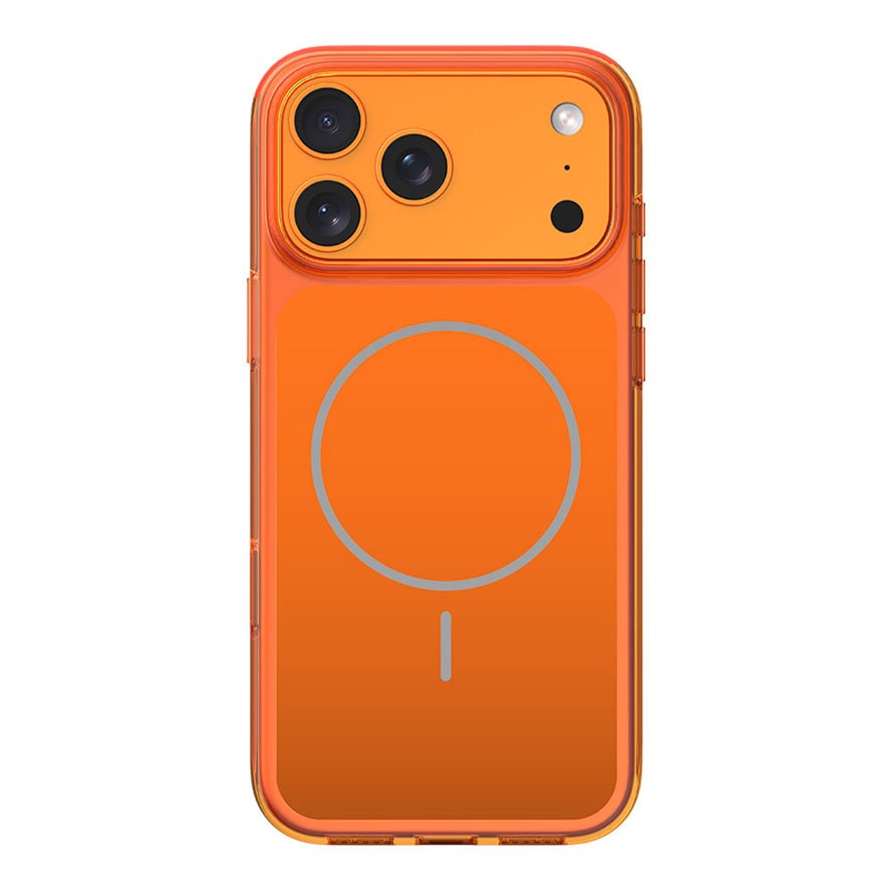 Comma kryt Crystal Shield Magnetic Case pre iPhone 17 Pro Max - Translucent Orange 6942297143388