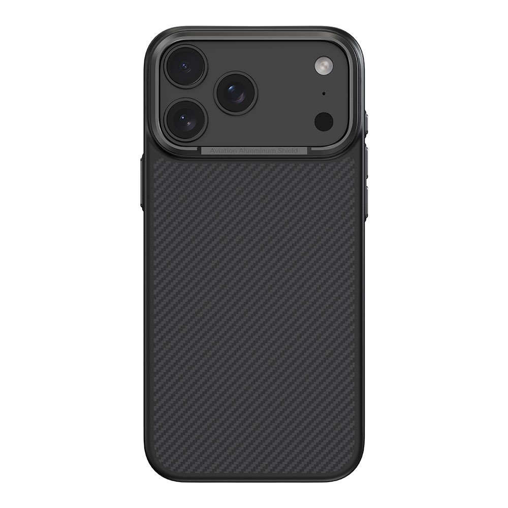 Comma kryt Kevlar Magnetic Shockproof Case pre iPhone 17 Pro Max - Black 6942297133532