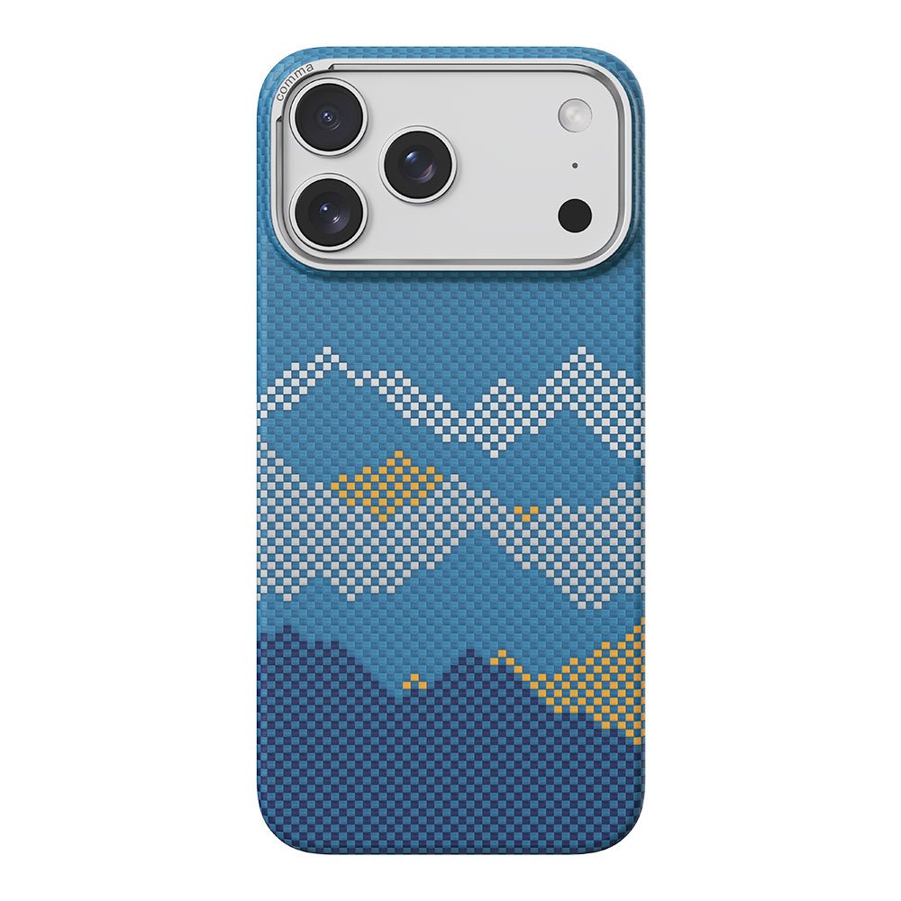 Comma kryt Woven Kevlar Magnetic Shockproof Case pre iPhone 17 Pro Max - Mountain View 6942297136915