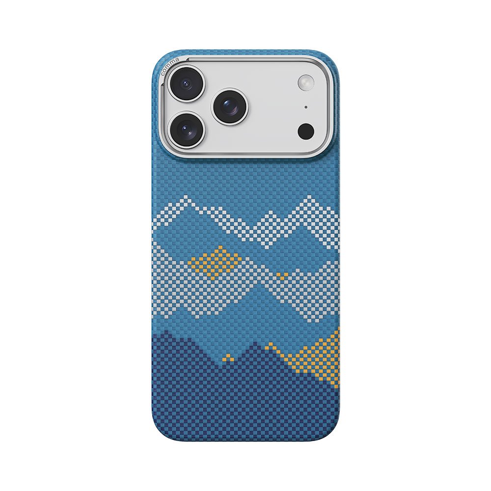 Comma kryt Woven Kevlar Magnetic Shockproof Case pre iPhone 17 Pro - Mountain View 6942297136878