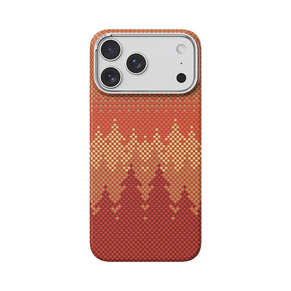 Comma kryt Woven Kevlar Magnetic Shockproof Case pre iPhone 17 Pro - Pinery Forest 6942297136892