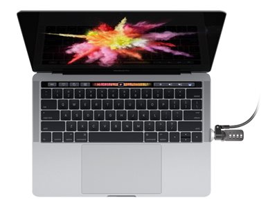 Compulocks Ledge MacBook Pro Touch Bar Cable Lock Adapter With Cable Lock- Combination Cable Lock - MBPRLDGTB01CL
