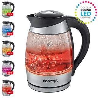 CONCEPT Rýchlovarná konvica RK-4060 nerez/sklo