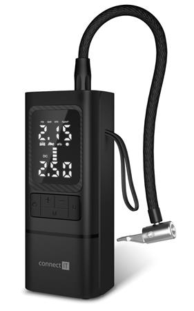 CONNECT IT AirFlow přenosný kompresor/powerbanka/svítilna/ ČERNÝ CFF-4500-BK