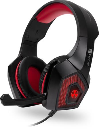 CONNECT IT BATTLE RNBW Ed. 2 herní sluchátka s mikrofonem, USB, 3,5mm Jack,ČARNO-ČERVENÁ CHP-5500-RD
