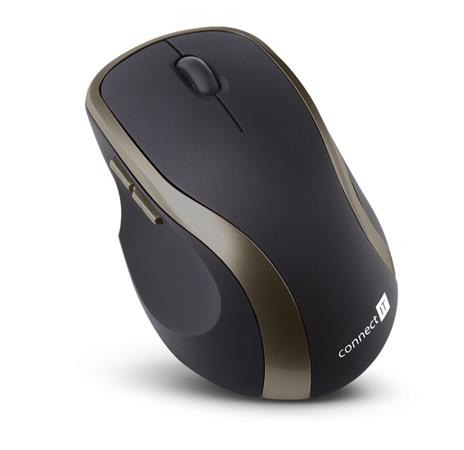 CONNECT IT Bezdrátová laserová myš WM2200 (+ 2x AAA baterie zdarma), černá CI-1133