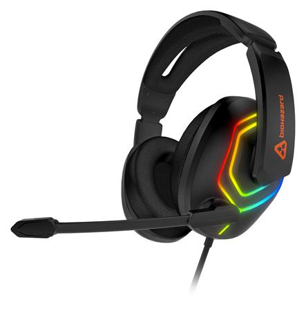 CONNECT IT BIOHAZARD herní sluchátka s mikrofonem, single Jack+USB,adaptér 2x Jack, ČERNÁ CHP-4600-BK