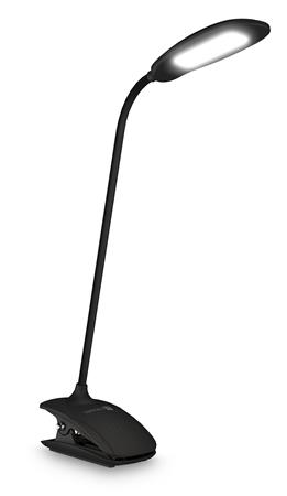 CONNECT IT CLIP stolní Led lampička s klipem, int. baterie, USB-C, ČERNÁ CLI-7020-BK