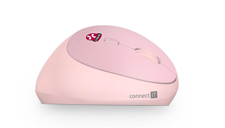 CONNECT IT FOR HEALTH LADIES PINK ergonomická vertikální myš, bezdrátová CMO-2600-PK