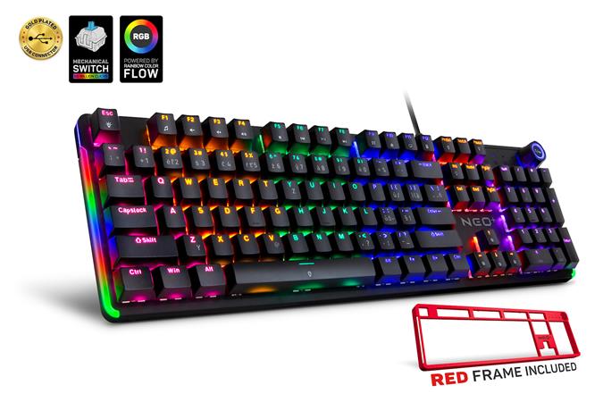 CONNECT IT Mechanická klávesnice NEO2 + CZ + SK layout Černo-Červená CKB-3592-CS