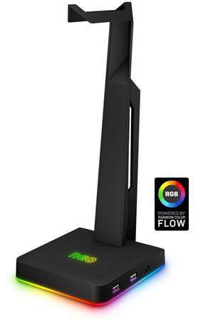 CONNECT IT NEO Stand-It RGB stojánek na sluchátka + USB hub, ČERNÝ CHX-3590-BK