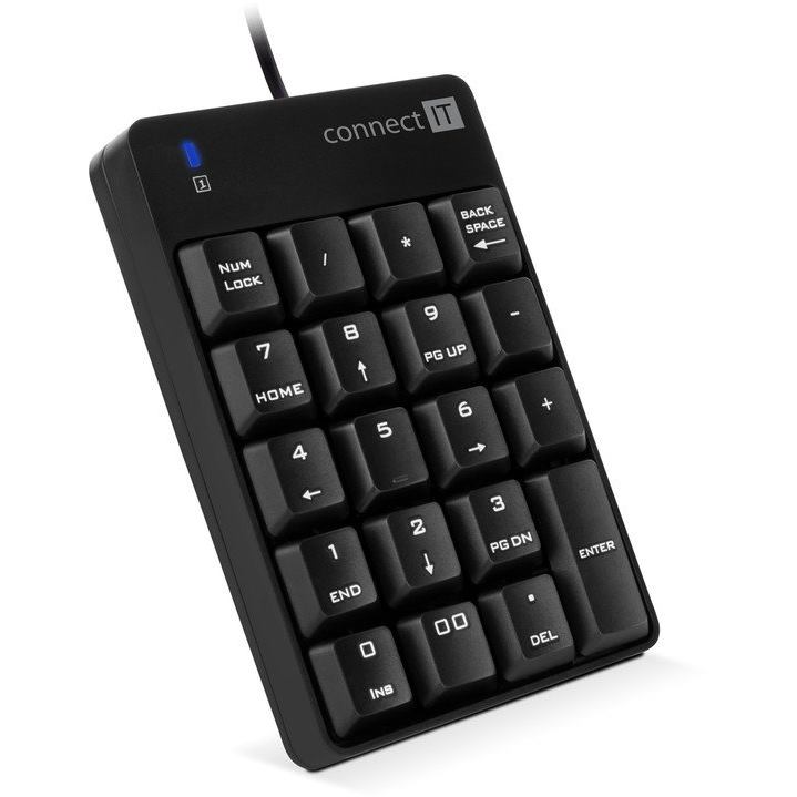 CONNECT IT NumCALC drátová numerická klávesnice, ČERNÁ CKB-0060-BK