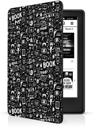 CONNECT IT pouzdro pro Amazon Kindle 2021 (11th gen.), DOODLE ČERNÁ CEB-1061-DD