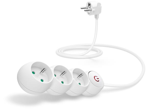 CONNECT IT prodlužovací kabel 230 V, 3 zásuvky, 1,5 m, s vypínačem (bílý) CES-1014-WH