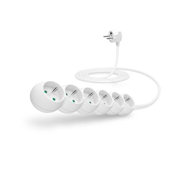 CONNECT IT prodlužovací kabel 230 V, 6 zásuvek, 3 m, bez vypínače (bílý) CI-1313