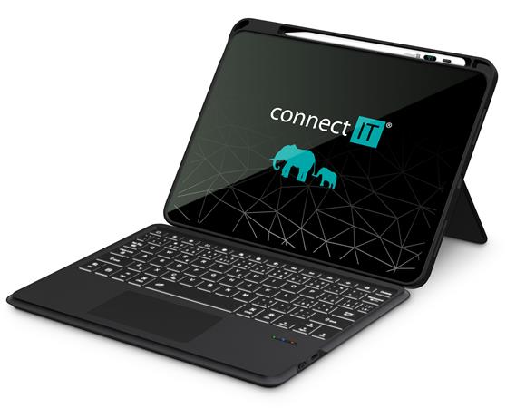 CONNECT IT TabCase podsvícená bezdrátová klávesnice s pouzdrem pro iPad 10.9" ČERNÁ CKB-2030-CS
