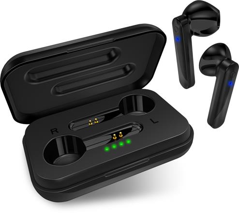 CONNECT IT True Wireless SONICBASS sluchátka do uší s mikrofonem, ČERNÁ CEP-1000-BK