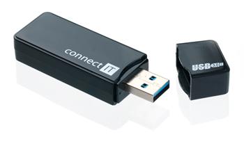CONNECT IT USB 3.0 čtečka karet GEAR černá CI-104